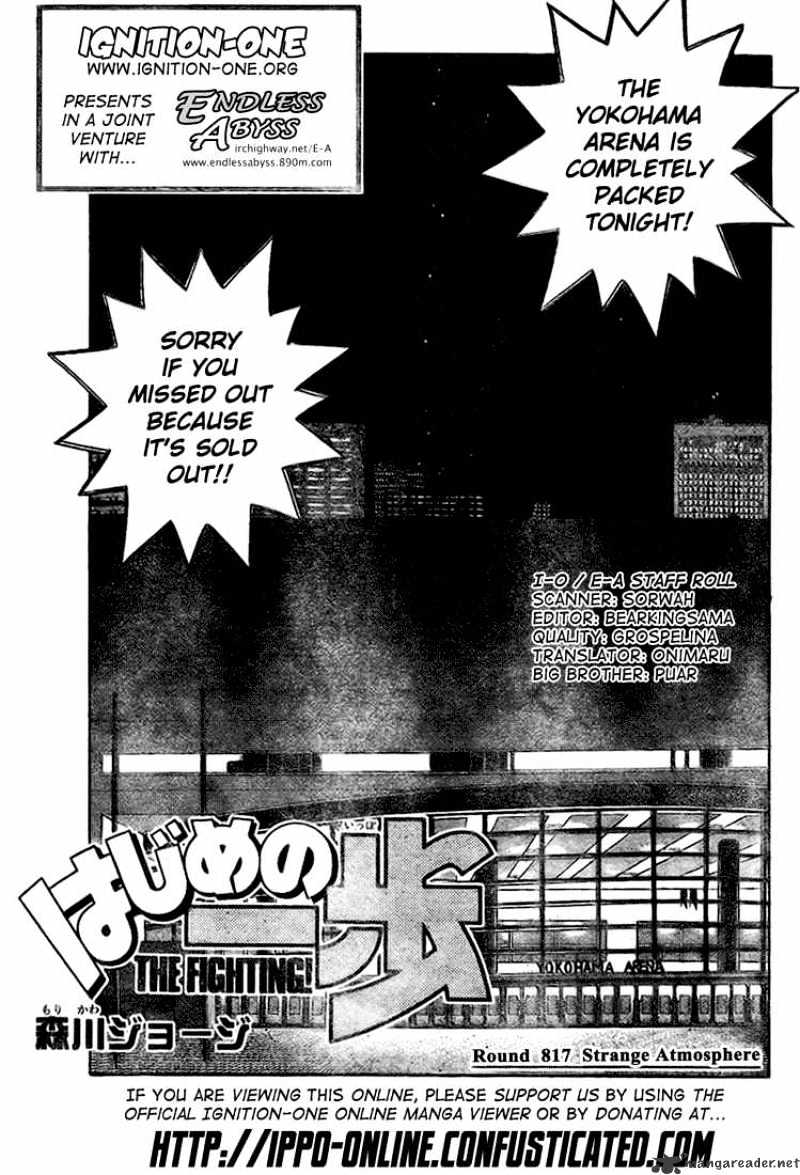 Hajime no Ippo: Fighting Spirit, Chapter 817 image 01